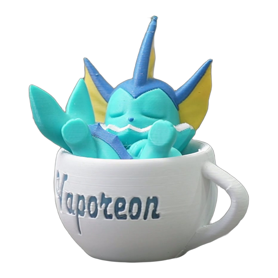 Aqua Finned Creature Cup Display