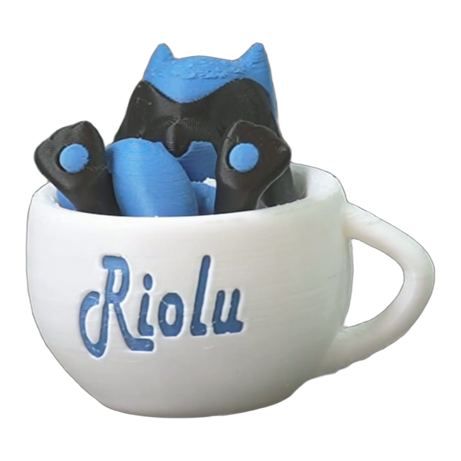 Blue Jackal Creature Cup Display