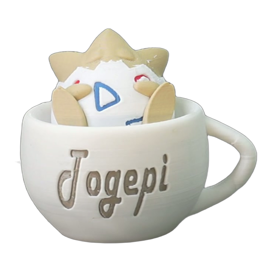 Cream Shell Creature Cup Display