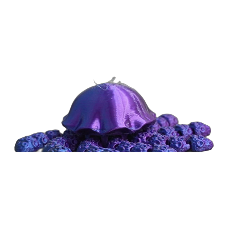 Flexi Jellyfish — Purple Silk Articulated Fidget (3D Printed)