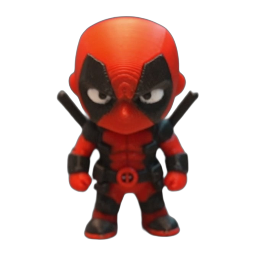 Flexi Merc Chibi — Red & Black Poseable Figure (3D Printed)