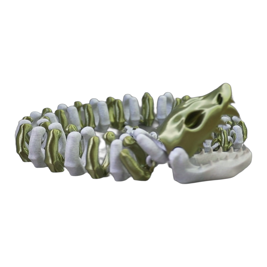 Olive Bone Serpent Dragon