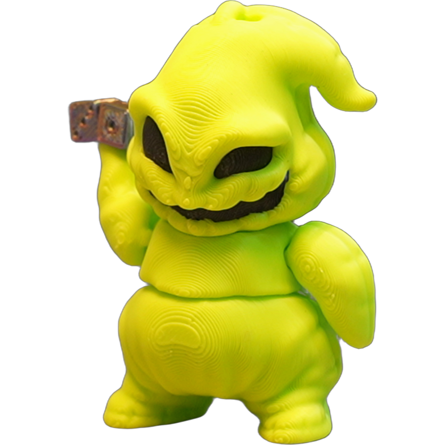 Flexi Sack Man — Glow Green Articulated Horror Figure with Dice
