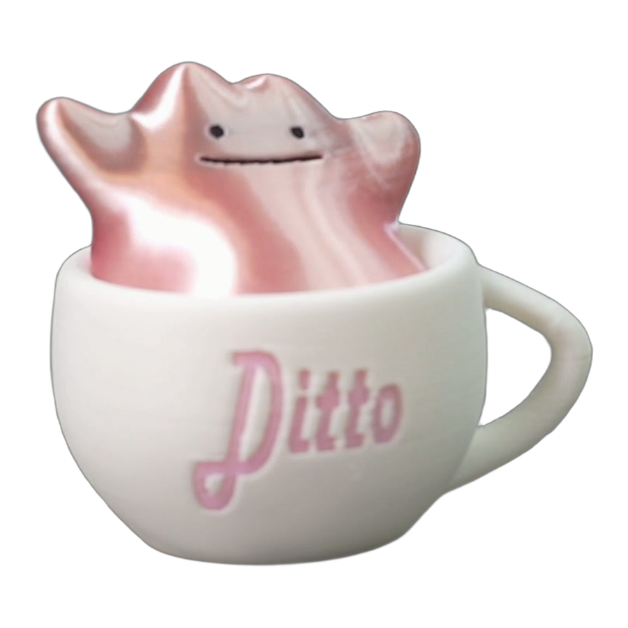Pink Blob Creature Cup Display