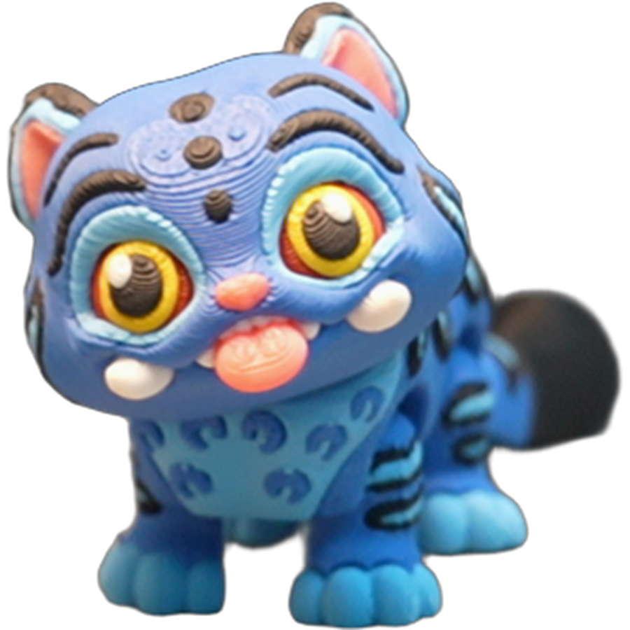 Flexi Derpy Tiger — 7-Color Articulated Fidget Toy