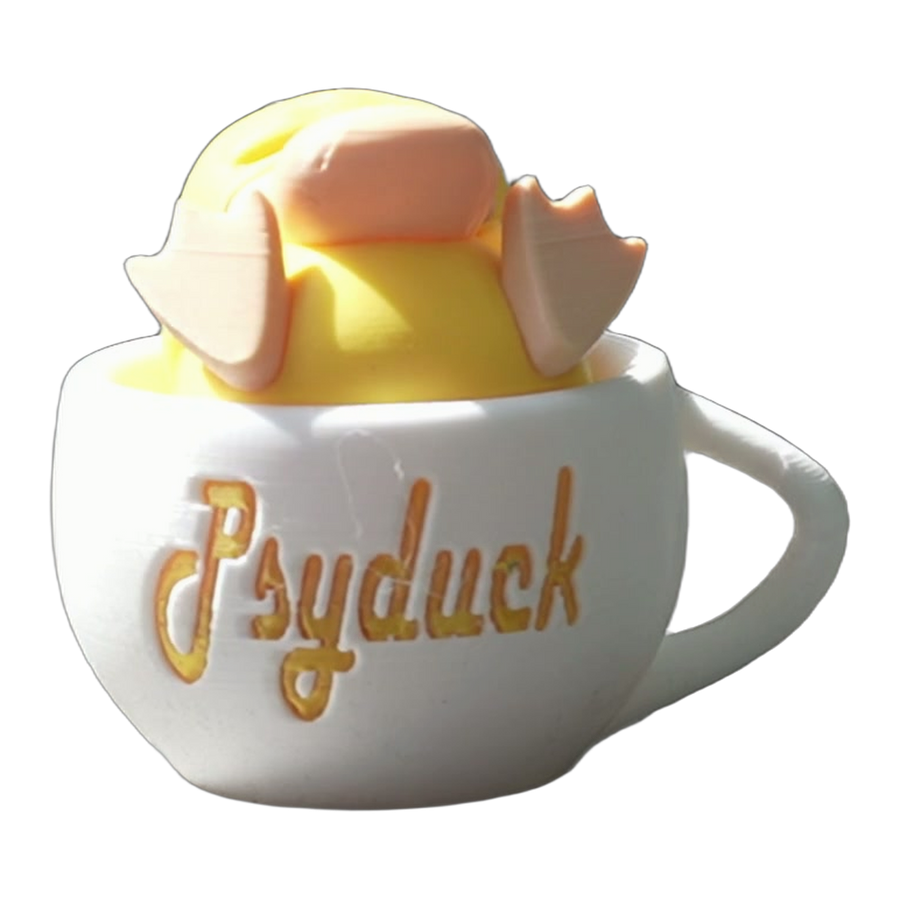 Yellow Duck Creature Cup Display
