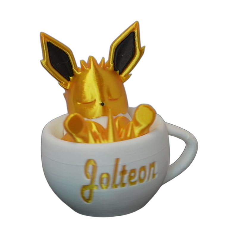 Yellow Spiky-Eared Creature Cup Display