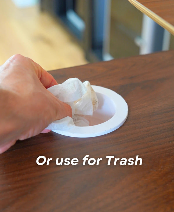 Cable Port Trashcan - Under-Desk Trash Sleeve
