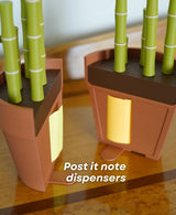 Bambookends - Bamboo Plant Bookend with Office Supplies
