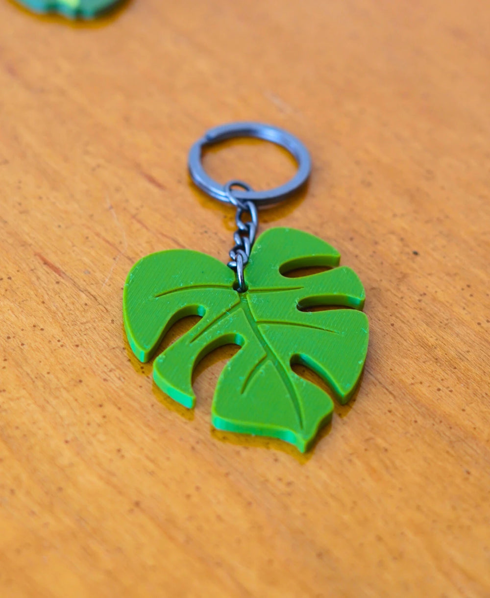 Monstera Leaf Keychain