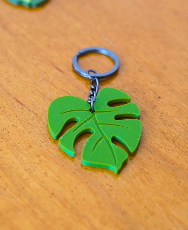 Monstera Leaf Keychain