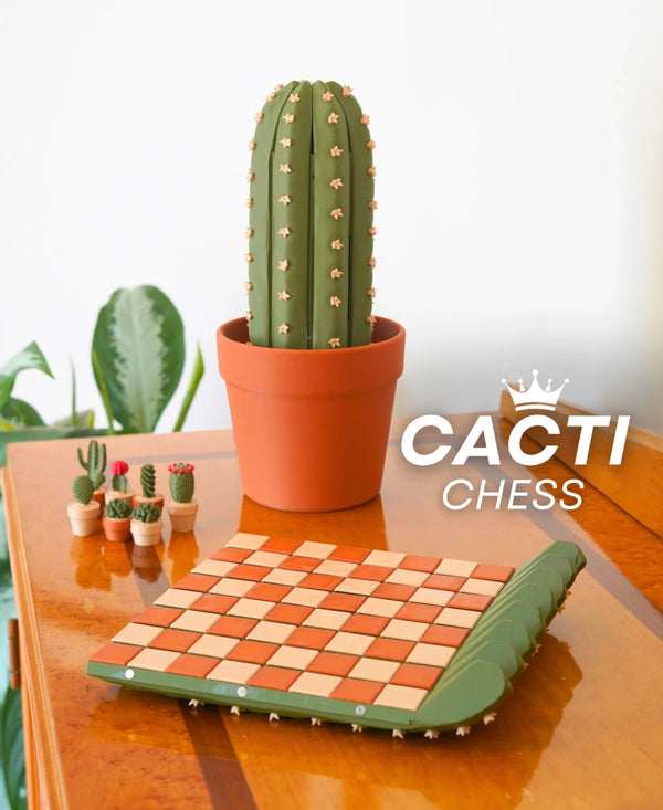 Cactichess - Cactus Chess Set in a Pot