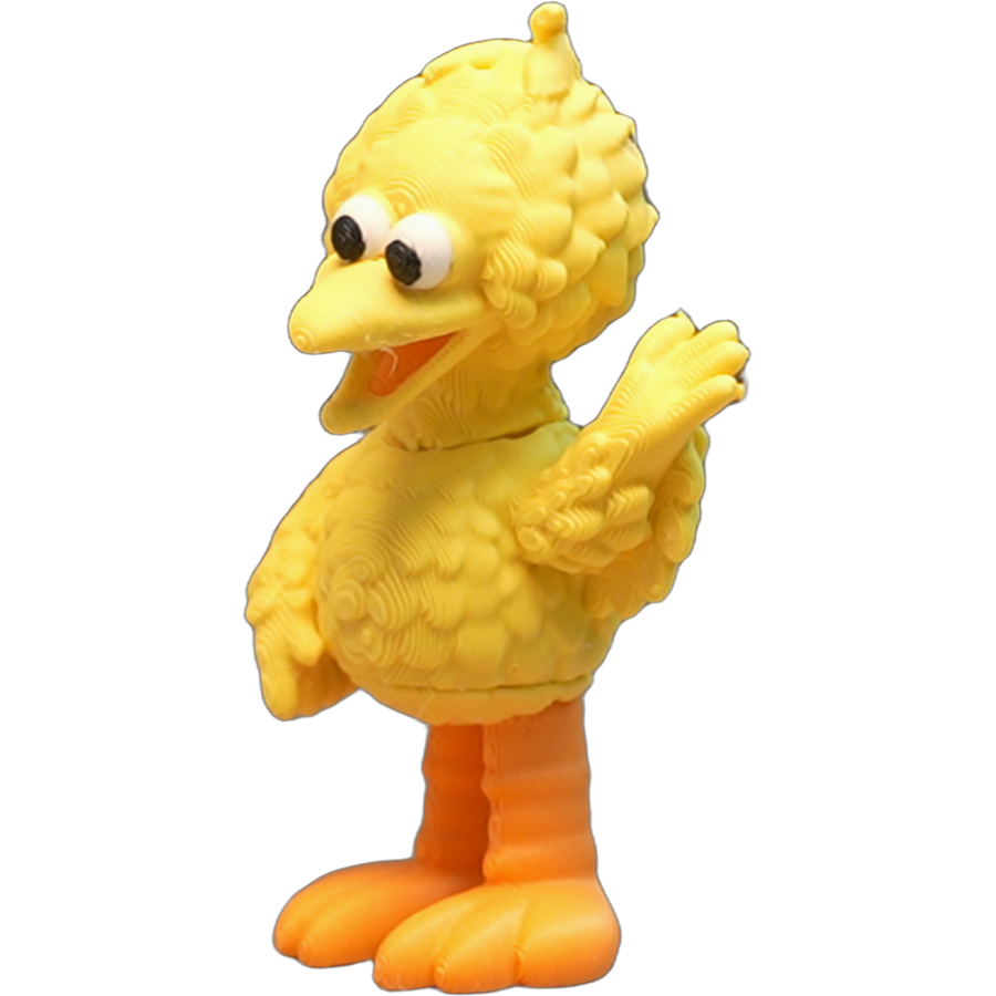 Flexi Yellow Bird — Articulated Feathered Puppet Figure