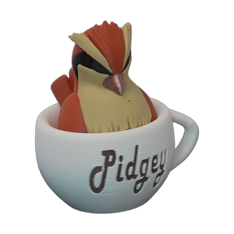 Brown Bird Creature Cup Display