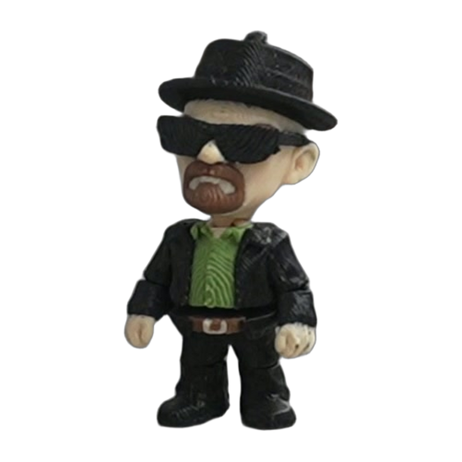 Chibi Chemist — Black Suit & Green Shirt Mini Figure (3D Printed)