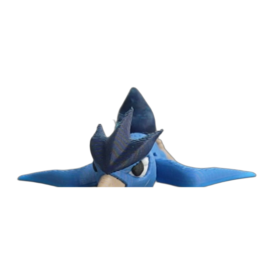 Flexi Ice Bird — Blue Articulated Legendary Bird (3D Printed)
