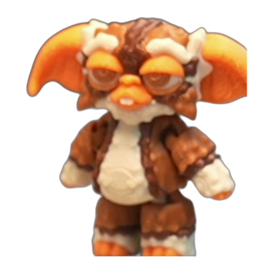 Flexi Sleepy Mogwai — Cream & Brown Poseable Figure (3D Printed)
