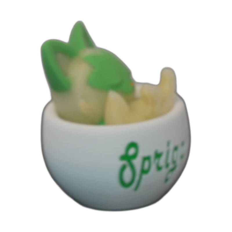 Green Cat Creature Cup Display