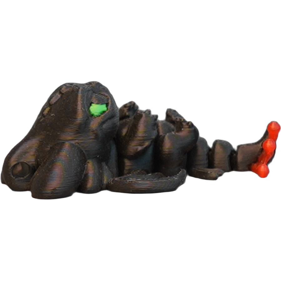 Flexi Black Dragon — Small Articulated Fidget Toy