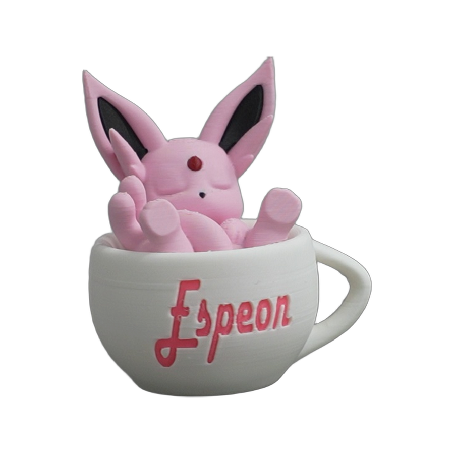 Pink Long-Eared Creature Cup Display