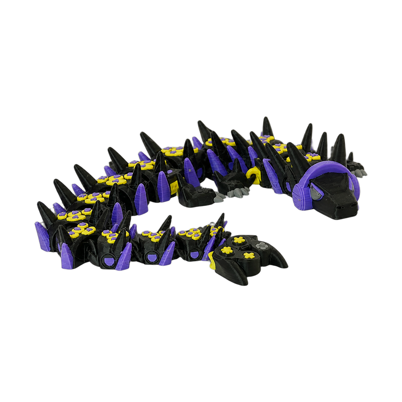Purple-and-Black Handheld Gamer Dragon