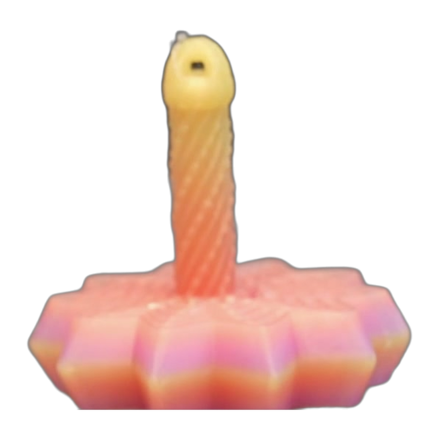 Star Fidget Spinner — Peach & Pink Twist Handle (3D Printed)