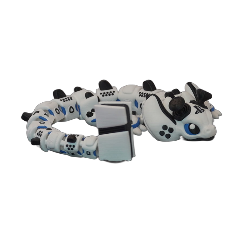 White Gaming Controller Dragon