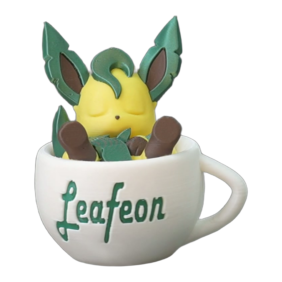 Yellow Leaf-Eared Creature Cup Display