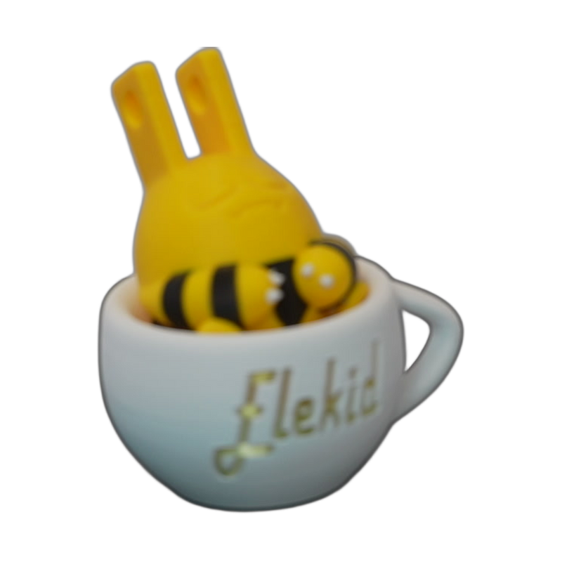 Yellow Plug-Eared Creature Cup Display